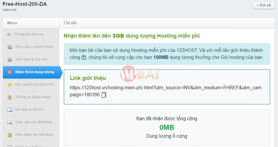 Hướng dẫn tạo Hosting miễn phí chất lượng cao tại 123HOST